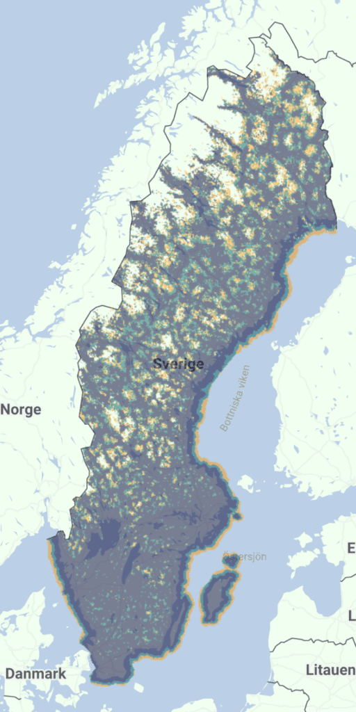 Tele2 täckningskarta